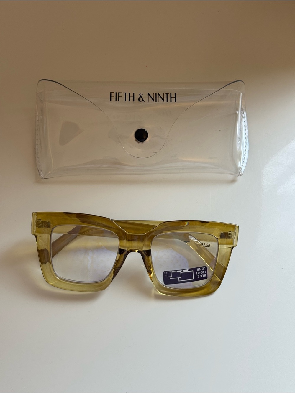 Fifth & ninth green Oversized Square Blue-Light Glasses 
No +2.5 - Picture 9 of 13